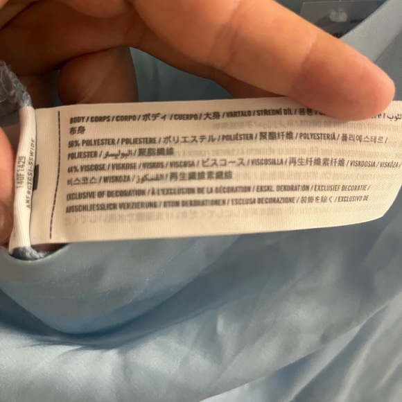 Light Blue Satin Top - Picture 4 of 7